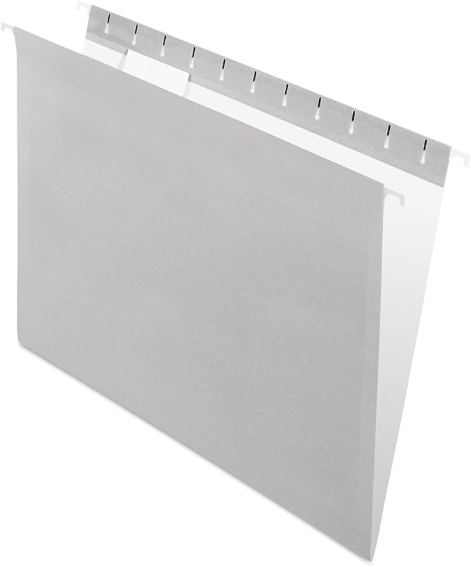 Pendaflex Recycled Hanging Folders, Letter Size, Gray, 1/5 Cut, 25/BX (81604)