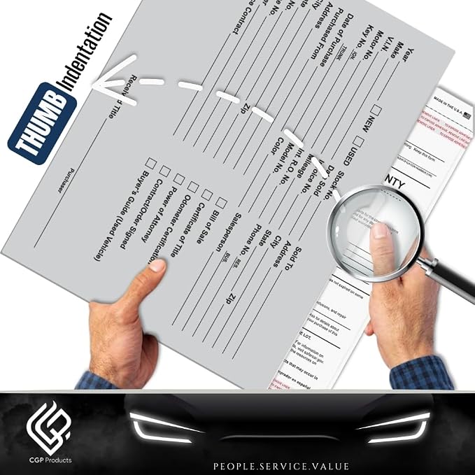 Printed Vehicle Deal Jackets Envelopes Folders for Auto Car Dealerships - 9x12 Size - Dealer Supplies - New and Used Cars - 100 Quantity (Gray)
