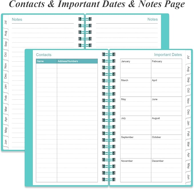 2026-2027 Planner - Planner 2026-2027 from July 2026 to June 2027, Weekly Monthly Planner with 12 Monthly Tabs, Inner Pocket, 3.75" x 6.75",Teal