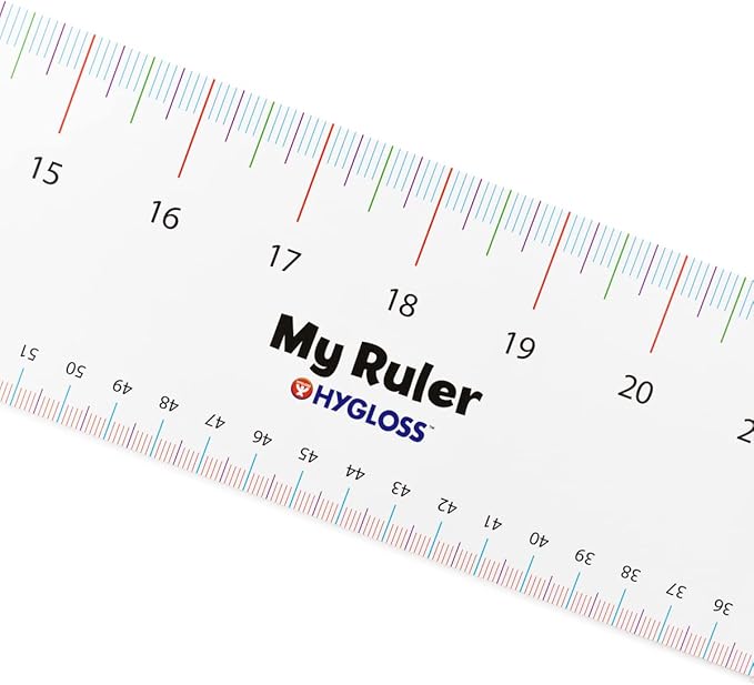 Hygloss Paper Ruler - 36" Bulk Yardsticks for Classroom, STEM, Easy-to-Read Numbers, White Cardstock, 8 Pack