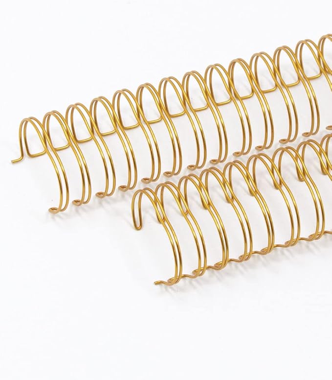Craftelier - Set of 2 Double Ring Spiral Binders for Albums, Notebooks, Diaries or Calendars | Ideal for Scrapbooking and Other Crafting Projects | Ø 3.17 cm (1.25") - Gold Colour
