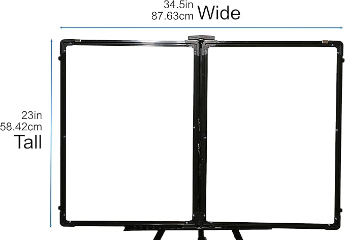 Maven Portable Whiteboard Folding Travel White Board with Stand Easel Light Easy Dry Erase