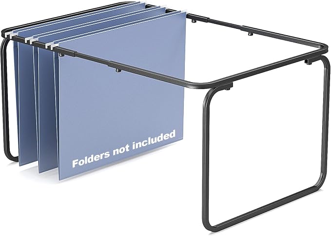 TOPCJ Legal/Letter Size Hanging File Folder Frame,Adjustable Length 16 to 25 inches,Heavy Duty Steel File Cabinet/Drawers Organizer Insert,Hanging Folder Holder for Desktop,12.598" W X 9.45" H,1 Pack