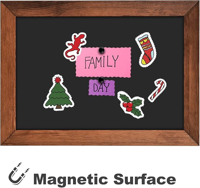 TORASO Magnetic Chalkboard, 13" x 17", Pine Wood Framed Rustic Vintage Decor - Chalk Board for Wedding, Kitchen, Bar, Restaurant, Menu & Home(HB-BN-3343)