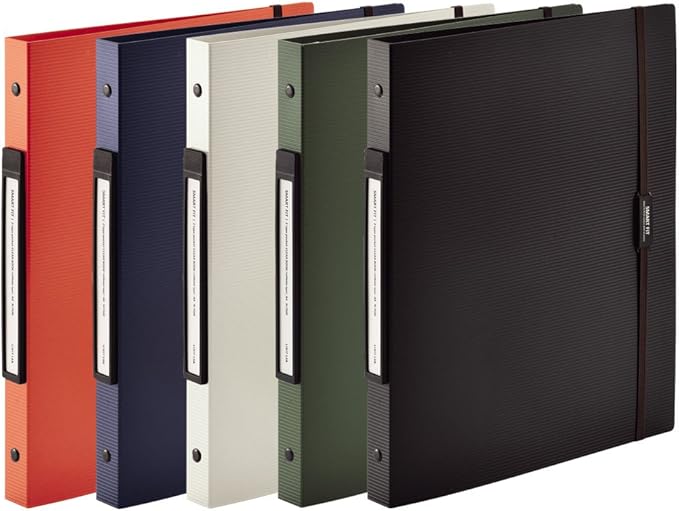Lihit Lab N7520-16 File Clear Book, A4, 30 Holes, Interchangeable, 2 Type Pockets, Beige