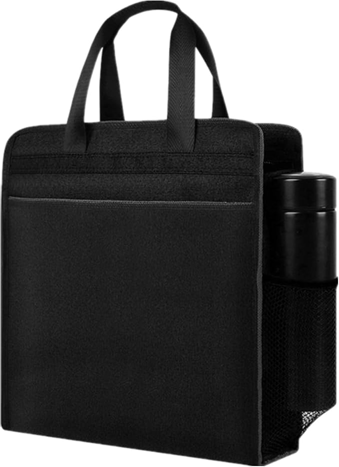 Ibluelover Portable Business Briefcase Zipper Bag Waterproof Durable A4 File Folder Bag Lightweight Carrying Case Handbag File Storage Organizer Holder for Office Meetings Travel