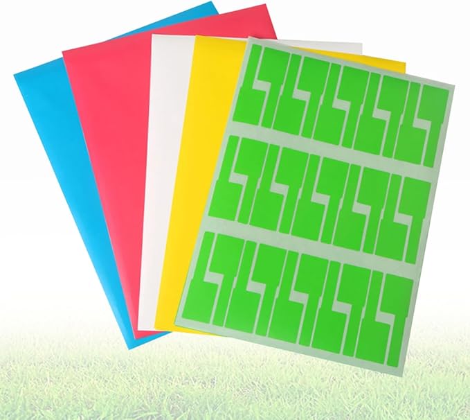15pcs p Shape Cable Labels Blank Stickers for Easy Identification Organization Tear Resistant Tags for Networking Cables Yellow Green