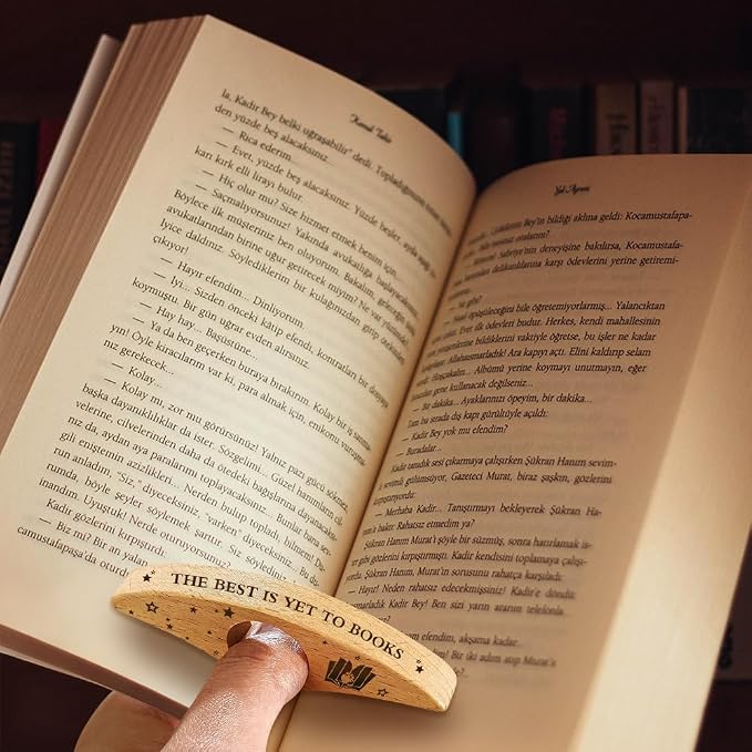 Quimoy Book Page Holder for Reading,Thumb Books Page Holder, Books Reading Accessories Gifts for Book Lovers Teachers Students Friends