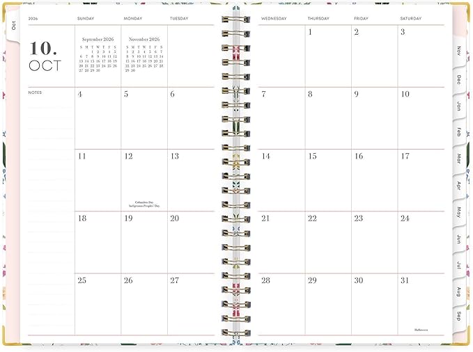 Blue Sky 15 Month 2027 Weekly and Monthly Planner Calendar, October 2026 - December 2027, 5" x 8", Hard Cover, Durable Twin Wire Binding, Laminated Tabs, Storage Pocket, Includes Snap-In Bookmark, Ruler, & Stickers, Londonberry