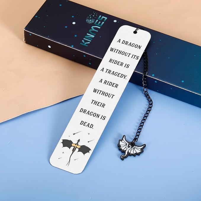 Dragon Bookmark for Reading Women Men, Dragon Merch Book Dark Romance Merch Merchandise for Readers Book Lovers Nerds, Christmas Birthday Book Club Gifts for Fans Women Reading Accessories