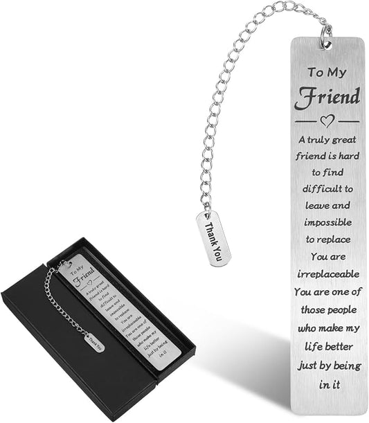 Best Friend Bookmarks for Women Metal Book Marker for Reading Book Lovers Club Gifts Best Friend Birthday Long Distance Friendship Gift for Women Besties BFF Female Reader Going Leaving