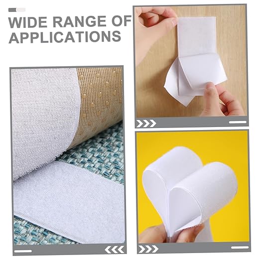 Yardwe 2 Rolls Hook and Loop Tape for Guitar Pedal Board Durable Adhesive Straps Versatile Mounting for Musicians Soft Hook Sides