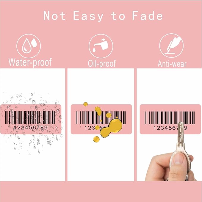 Hybsk 2x1 inch Color Direct Thermal Labels for Shipping, Barcodes, Address, Compatible with Rollo Label Printer & Zebra Desktop Printers (2"x1",Pink)