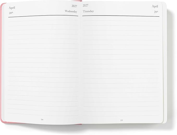 Wykeham's Executive 2026-27 Daily Journal Planner – Mid-Year Academic Diary (Personalized Rose, 8.5"×5.5")