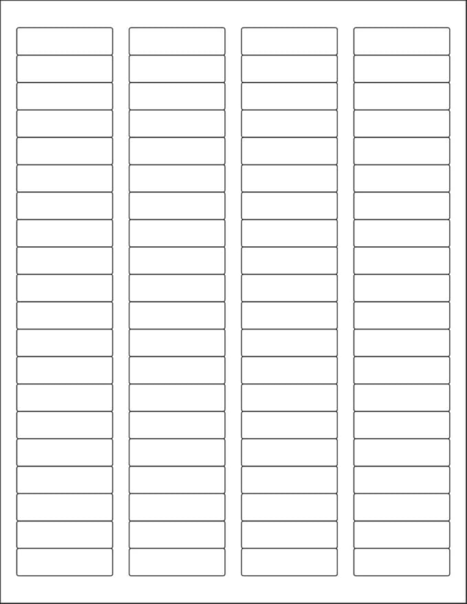 NextDayLabels 1.75x0.5 Inch Rectangle Stickers White Blank Labels for Laser Inkjet Printer - 80 Per Sheet Self-Adhesive Return Address File Folder Made in USA - 8000 Labels