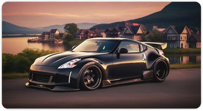 JDM Car Desk Mats on Top of Desks Pad Japanese Large Mouse Pads Gaming Cool 370z JDM Car Cool Japanese Big Mousepad for Desktop Keyboard Computer Mat 40X75cm