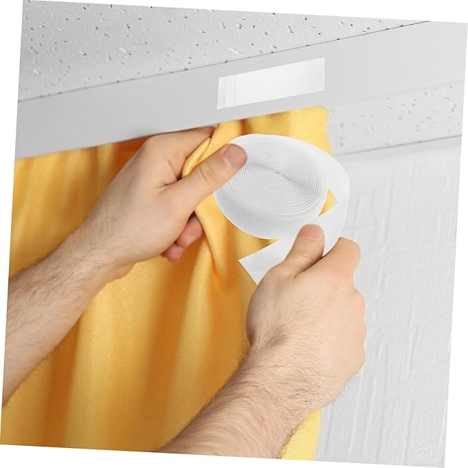Curtain Stickers Double-Sided Adhesive Tape for Hook and Loop Attachment Easy to Stick and Remove