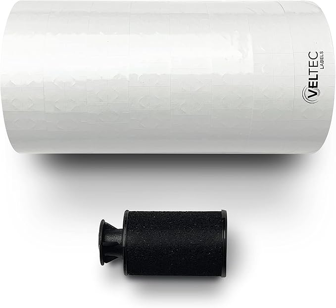 White Labels for Monarch Paxar 1131 One-Line Price Gun, 4 Sleeves, 32 Rolls Pricemarking with 4 Ink Rolls