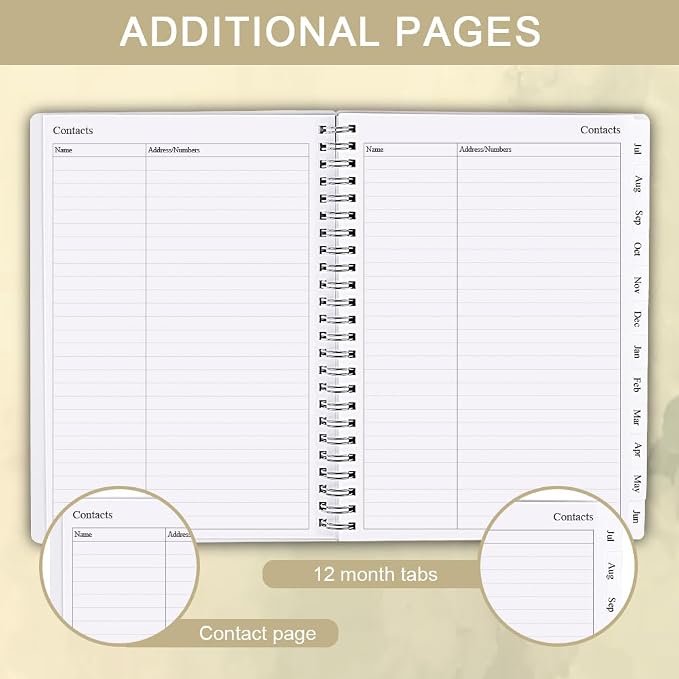 2026-2027 Planner - Academic Planner 2026 2027 for Women & Men, July 2026 - June 2027, Monthly and Weekly Calender with 12 Monthly Tabs, 6.4" x 8.5", Beige