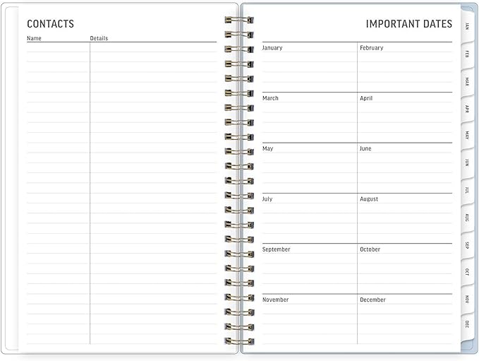 Blue Sky 2027 Weekly and Monthly Large Print Planner Calendar, January 2027 - December 2027, 5" x 8", Flexible Cover, Laminated Tabs, Durable Twin Wire Binding, Moyer
