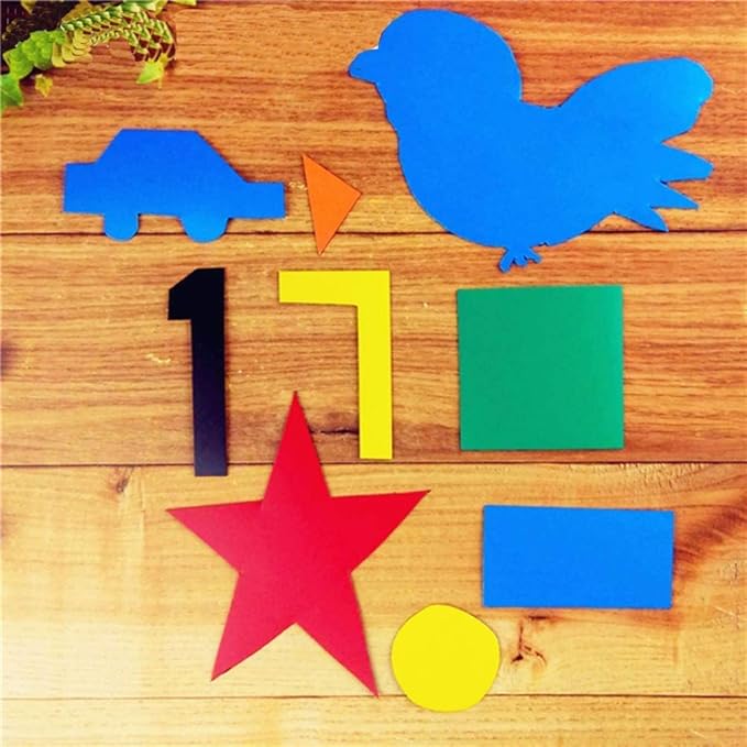 A4 Color Magnetic Sheet Teaching aids， Can be cut Soft Magnetic ，Sheet ferromagnetic/ Magnetic Strip Rubber， Message Board Magnet Stone Stickers（1 set of 8 sheets）