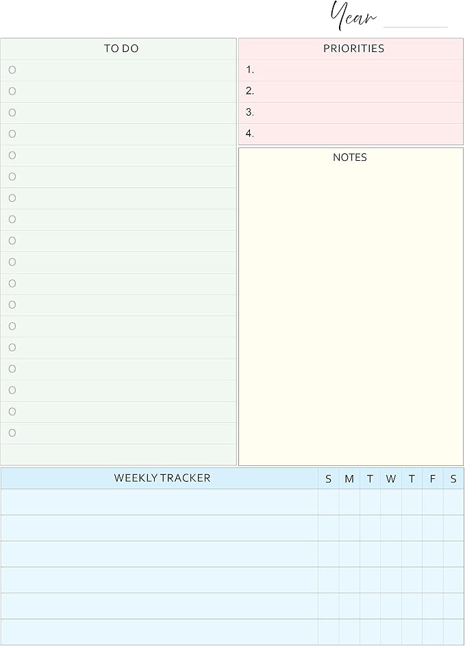 Weekly Planner Inserts – Undated Weekly Calendar Planner Refills for 11-Disc Letter Size Planners (8.5 x 11 Inch) | TUL Letter, Staples ARC Notebook, Levenger Circa, Marta Stewart, and NOTIQ Letra 11-Disc (XL1) Compatible