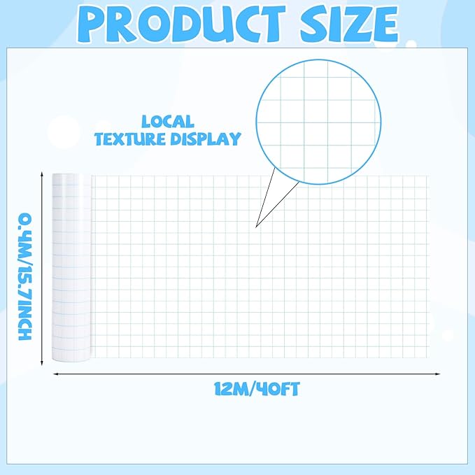 Blue Grid Graph Bulletin Board Roll Reusable Waterproof Erasable Blue Grid Non-Woven Fabric Bulletin Board Roll Loose Leaf Graph Poster for Teacher Classroom Decors Wrap Crafts 15.75" x 40ft