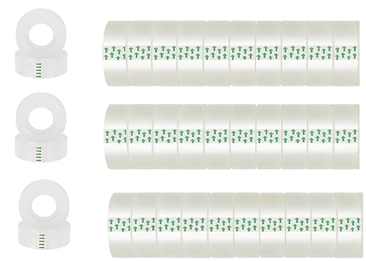 YGM Clear Packing Tape Refills The Office Supplies Fashion Classroom Must Haves School Supplies Packing Tape Dispenser Desk Accessories & workspace Organizers Shipping Tape School Trans Tape (30)
