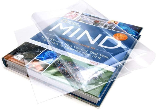 ClearBags Clear Book Covers – 25 Pack, Plastic Sleeves (9 3/4" x 19 3/4") for Books – Archival Safe, Dust & Water Protector (Fits Books with 9 1/2" Spine Height & Up to 19 3/4" Wide) – BC93Q