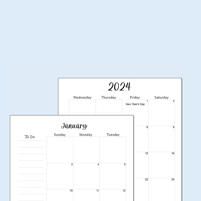 2026 Monthly Planner Calendar Refills for 9 Disc Classic Planners, Loose-Leaf Inserts, 12 Month 9-Disc Planner, 7x9.25 Size Monthly Calendar Refills (Love)