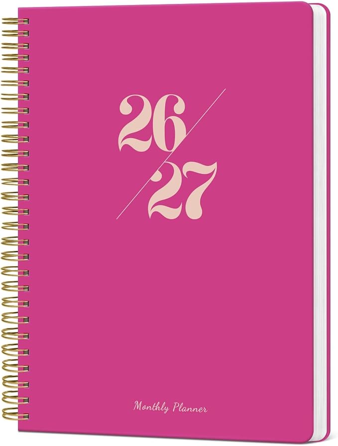 Monthly Planner 2026-2027, 18 Months Calendar Planner 2026-2027, Runs from July 2026 - December 2027, 7" x 10", Perfect for School Office Home Planning - Fuchsia Pink