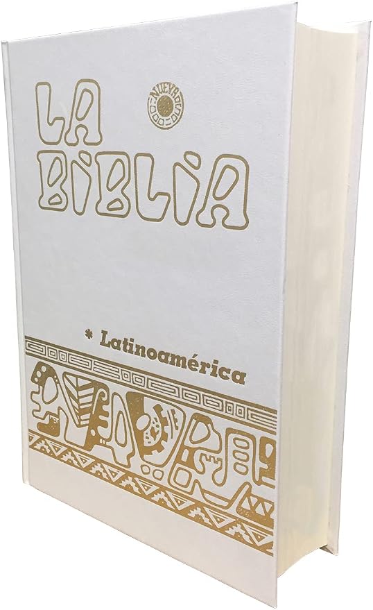 Coladera La Biblia Catolica Latinoamericana Letra Grande Edicion Cartone en Español con Señalador Biblico - The Latin American Catholic Bible Spanish Edition with Bookmarks (White)