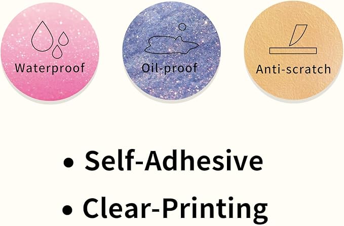 2 Inch Round Thermal Stickers Labels, Purple Direct Thermal Labels, Self-Adhesive Thermal Printer Stickers use for Business (600PCS)