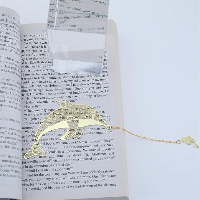 6 Pack Metal Animal Bookmarks with Chain, Golden Hollow Bookmark Gift for Book Lovers, Writers, Readers, Children, Teens, Men, Women, Adults