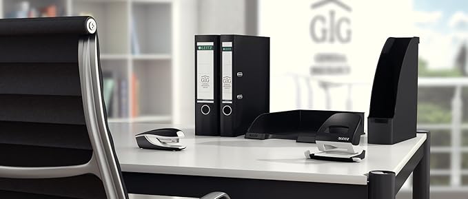 Leitz 55020195 Ergonomic Metal Stapler, Black