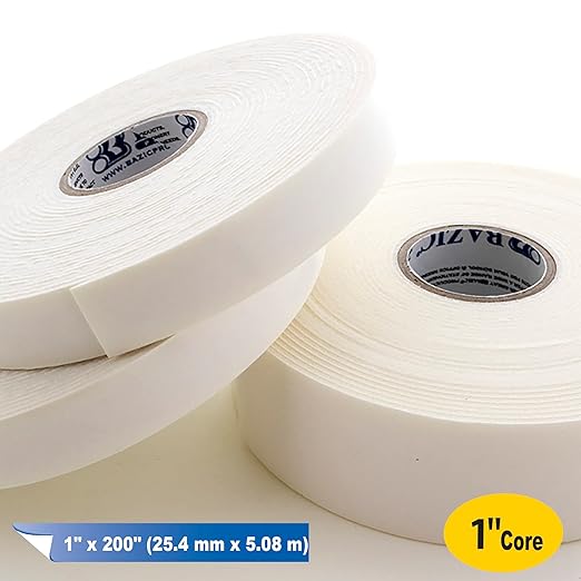 BAZIC Products Double Sided Foam Mounting Tape 1" X 200", EVA Foam Solvent Based Adhesive for Art Crafts Card Making Projects Frame, 24-Pack