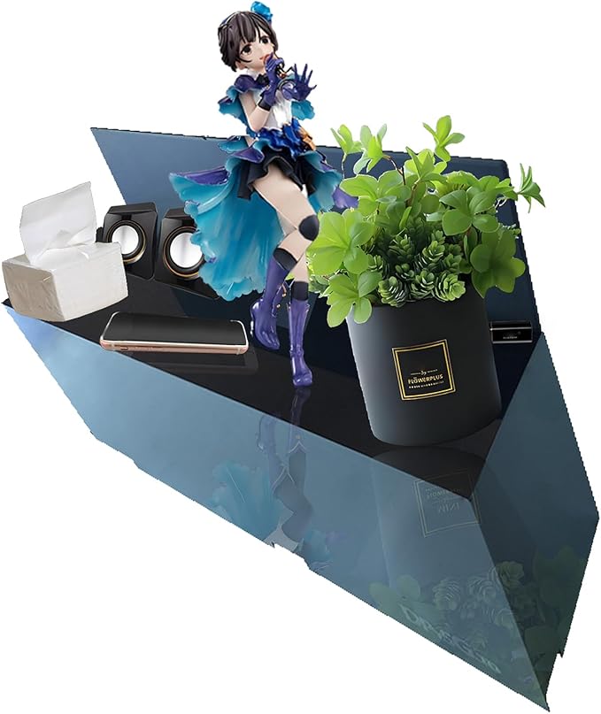 Desktop organizer shelf over monitor-Desktop organizer monitor stand -Straight Side Acrylic office organizer - Organize all small office and personal items (11 inches high)