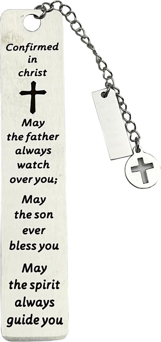 Bible Bookmarks Book Markers, Metal Christian Bookmark Gift Accessories (Confirmed in Christ)