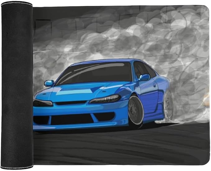 Large Mouse Pad Gaming Drifting S13 and S15 JDM Car Desk Mat Long Big Mousepad Extended Keyboard Computer Pad Office Desk Organizers and Accessories 40x90cm