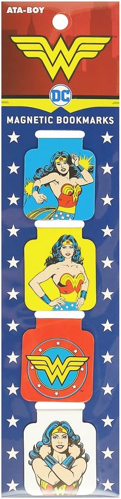Ata-Boy Wonder Woman Bookmark - Wonder Woman Bookmark SetMagnetic Bookmarks (4 Set) Gifts & Merchandise…