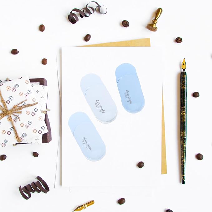 Abaodam Correction Tape Set 6pcs Gradient Blue, School Stationery Correction Tapes with Smooth Writing, Office Accessory for Students and Teachers in Classroom and Home Use