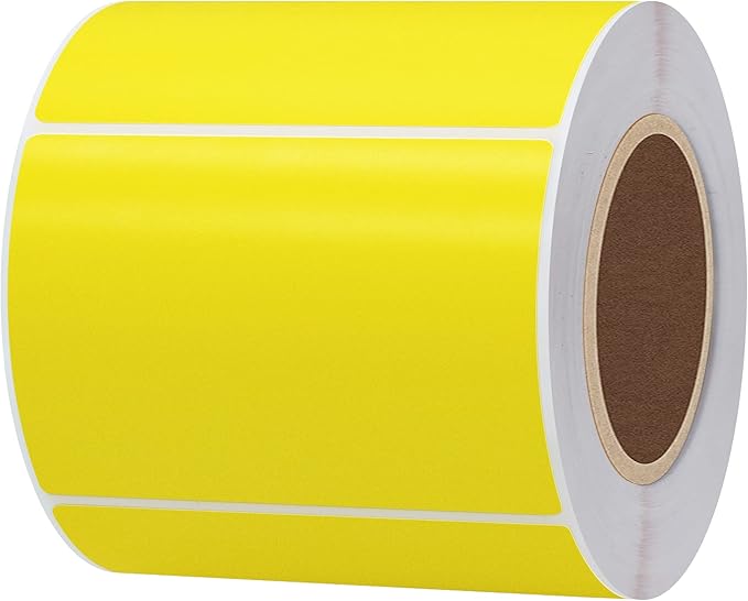 Hybsk 3x2 inch Color Direct Thermal Labels for Shipping, Barcodes, Address, Compatible with Rollo Label Printer & Zebra Desktop Printers (3"x2",Yellow)