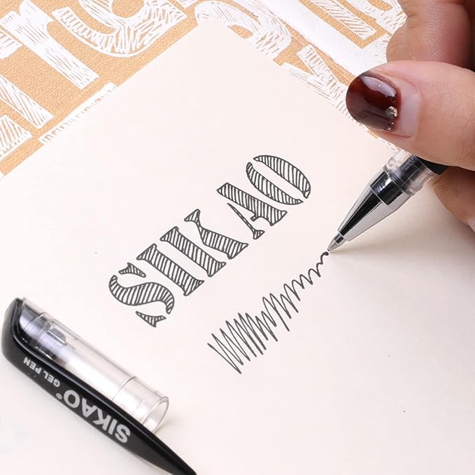 Black Gel Pens Bulk, 60 Pack 0.7mm Fine Point Gel Ink Rollerball Pens, Smooth Quick-Dry Black Ink No Smear, Comfortable Grip Pens for Office, School, Journaling, Note-Taking & Daily Writing