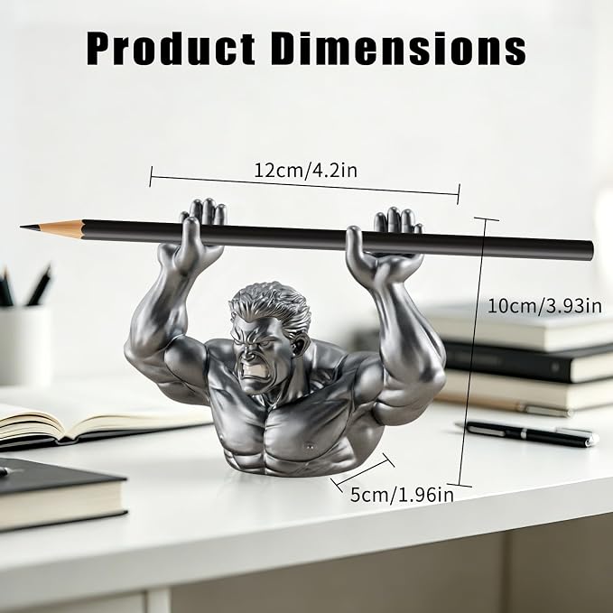 Hero Pen Holder for Desk, Creative Office Desk Accessories, Desktop Pen Organizer, Minimalist Office Decor, Perfect Gifts for Men Family Friends (Golden)