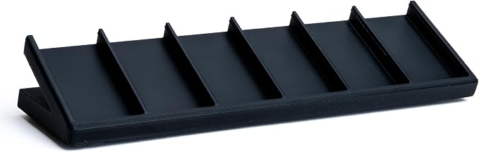 Remote Holder Organizer Pedestal Caddy compatible with Lutron Pico Remotes, Anti-Slip Feet, Holds 6 Remotes, Black, Indoor Use Only