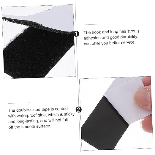 40pcs Fixing Adhesive Strips Sticky Fasteners Hook and Loop Double Sided Tape for Wall Hanging