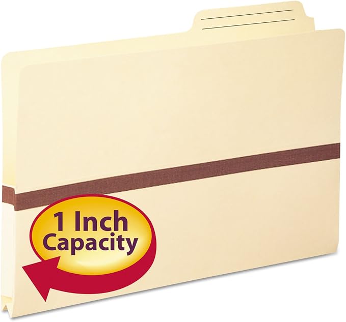 Smead 76487 Economy File Pockets, 1-Inch Exp, Lgl,14-3/4-Inch Wx9-7/8-Inch H, Manila
