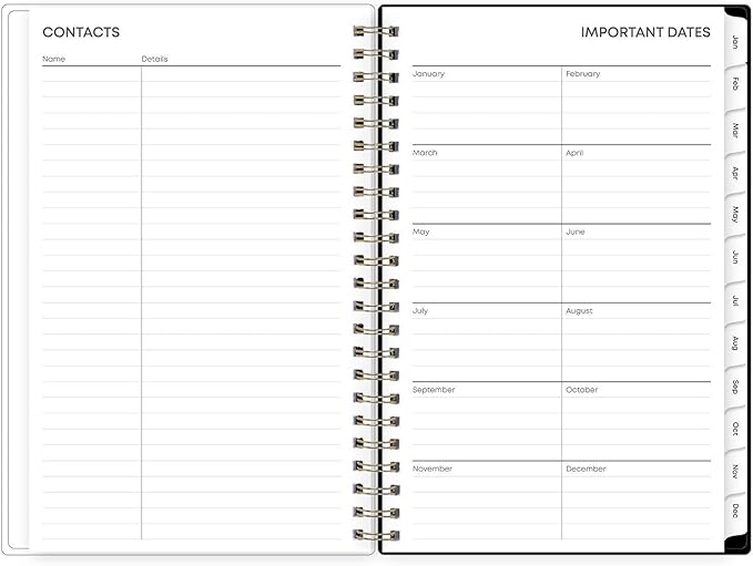 Blue Sky 2027 Weekly and Monthly Planner Calendar, January 2027 - December 2027, 5" x 8", Clear Pocket Cover, Laminated Tabs, Durable Twin Wire Binding, Baccara Dark
