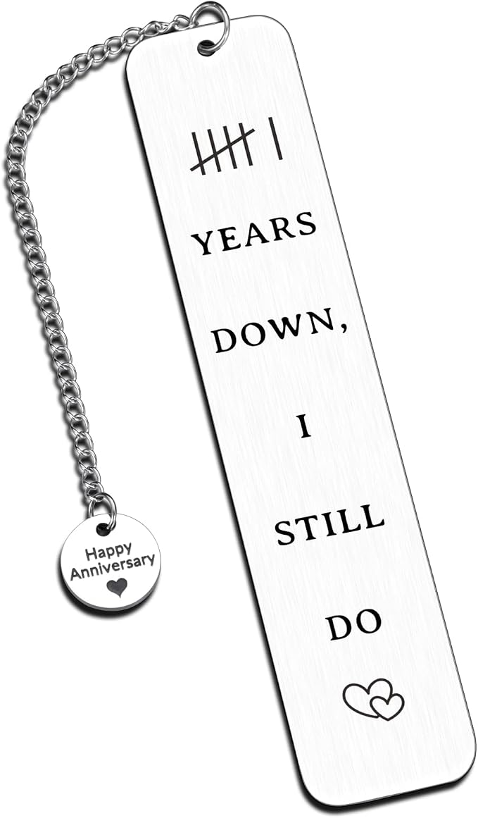 6 Year Anniversary Iron Gifts for Wife Husband, Iron Gifts for 6th Anniversary - Romantic Iron Anniversary Bookmark for Him Her, 6th Wedding Gifts for Her, 6 Month Anniversary GIF for Boyfriend
