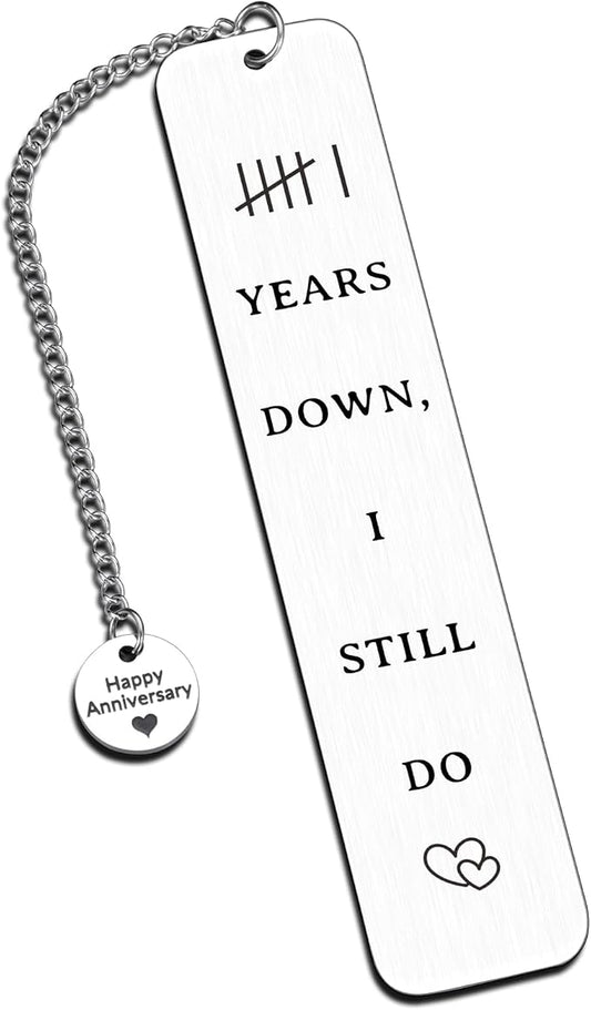 6 Year Anniversary Iron Gifts for Wife Husband, Iron Gifts for 6th Anniversary - Romantic Iron Anniversary Bookmark for Him Her, 6th Wedding Gifts for Her, 6 Month Anniversary GIF for Boyfriend